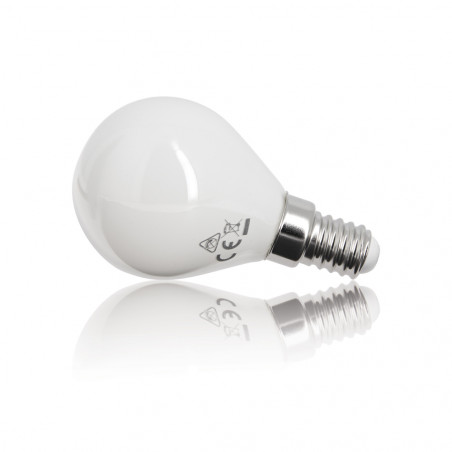 Ampoule Filament LED Opaque, culot E14, 250 Lumens, conso. 4W (eq. 25W), 2700K, Blanc chaud