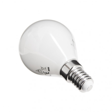 Ampoule Filament LED Opaque, culot E14, 250 Lumens, conso. 4W (eq. 25W), 2700K, Blanc chaud