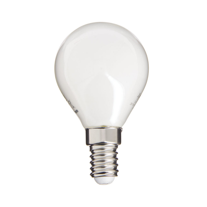 Ampoule Filament LED Opaque, culot E14, 250 Lumens, conso. 4W (eq. 25W), 4000K, Blanc neutre