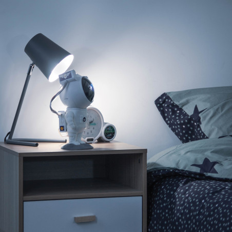 Veilleuse projecteur LED AstroLite blanche, filaire USB, câble 100cm