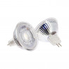 Lot de 2 ampoules SMD LED Spot MR16, culot GU5.3, 345 Lumens, conso. 5W (eq. 35W), 2700K, Blanc chaud