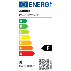 Lot de 2 ampoules LED P45 - culot E14 - classique