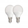 Lot de 2 ampoules LED P45 - culot E14 - classique