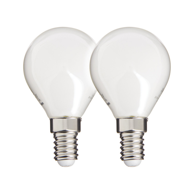 Lot de 2 ampoules LED, culot E14, 806 Lumens, conso. 60W (eq. 60W), 2700K, Blanc chaud
