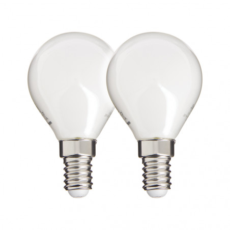 Lot de 2 ampoules LED, culot E14, 806 Lumens, conso. 60W (eq. 60W), 2700K, Blanc chaud
