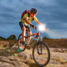 Lampe frontale LED 2 en 1 pour vélo rechargeable USB, 170 Lumens