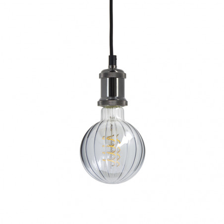 Ampoule Filament LED déco verre ciselé G95, culot E27, 240 Lumens, conso. 3W (equivalence 25W), Blanc chaud