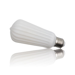 Ampoule Filament LED déco verre opaque G95, culot E27, 1055 Lumens, conso. 10W (equivalence 75W), Blanc chaud