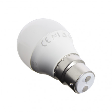 Ampoule LED P45, culot B22, 5,3W cons. (40W eq.), lumière blanc chaud