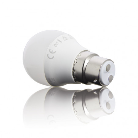 Ampoule LED P45, culot B22, 5,3W cons. (40W eq.), lumière blanc chaud