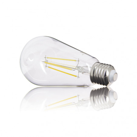 Ampoule à filament LED Edison, culot E27, 8W cons. (75W eq.), lumière blanc chaud