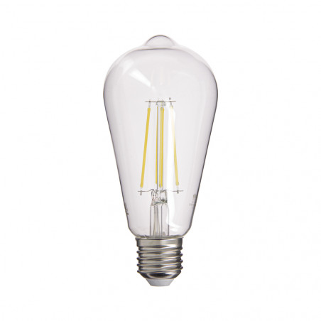 Ampoule à filament LED Edison, culot E27, 8W cons. (75W eq.), lumière blanc chaud