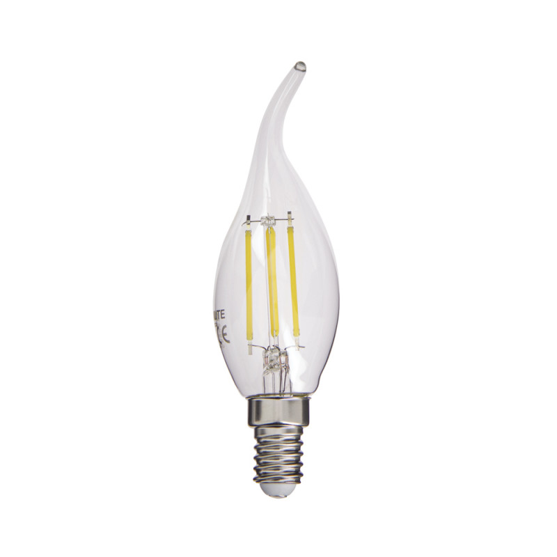 Ampoule à filament LED flamme, culot E14, 4W cons. (40W eq.), lumière blanc chaud