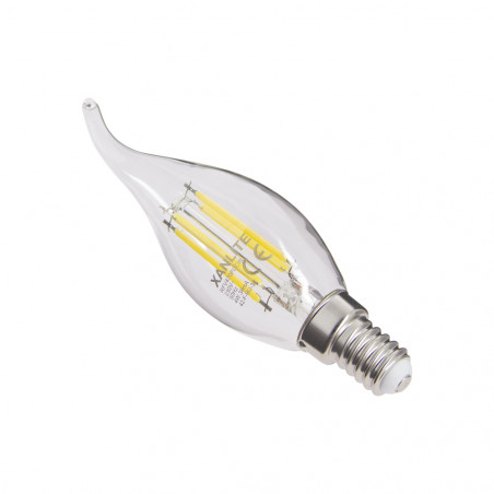 Ampoule à filament LED flamme, culot E14, 4W cons. (40W eq.), lumière blanc chaud