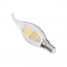 Ampoule à filament LED flamme, culot E14, 4W cons. (40W eq.), lumière blanc chaud