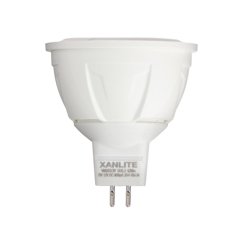 Ampoule LED spot, culot GU5.3, 7W cons. (50W éq.), angle focalisé, lumière blanche neutre