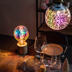 Ampoule Unicorn, filament LED, effet arc en ciel, culot E27