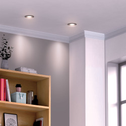 Lot de 5 spots noirs encastrables LED avec ampoules incluses, culot GU10, 345 Lumens, équivalence 50 W, 2700K, Blanc chaud