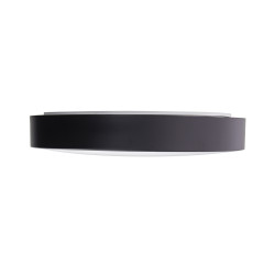 Plafonnier LED intégrée rond noir IP44, 2200 Lumens, CCT, Blanc chaud, Blanc neutre