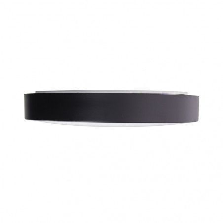 Plafonnier LED intégrée rond noir IP44, 2200 Lumens, CCT, Blanc chaud, Blanc neutre