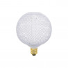 Ampoule Déco Cage Boule Blanc, culot E27, Hologramme, Blanc chaud