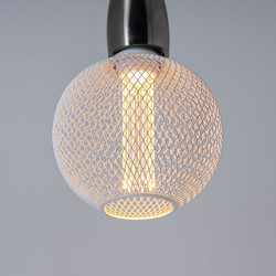 Ampoule Déco Cage Boule Blanc, culot E27, Hologramme, Blanc chaud