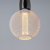 Ampoule Déco Cage Boule Blanc, culot E27, Hologramme, Blanc chaud