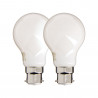 Lot de 2 ampoules Filament LED A60 Opaque, culot B22, 806 Lumens, équivalence 60 W, 4000 Kelvins, Blanc Neutre