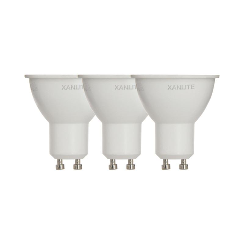 Lot x3 Ampoule spot LED, culot GU10, 5,5W cons. (50W eq.), blanc neutre (4000K)