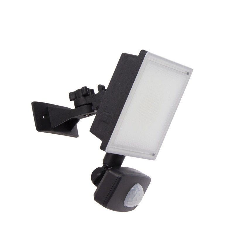 Projecteur LED Mural Noir, Détécteur de Mouvement Inclus,10 W, 800 Lumens