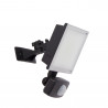 Projecteur LED Mural Noir, Détécteur de Mouvement Inclus,10 W, 800 Lumens