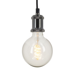 Ampoule LED G125, culot E27, 4W cons. (28W eq.), lumière blanc chaud