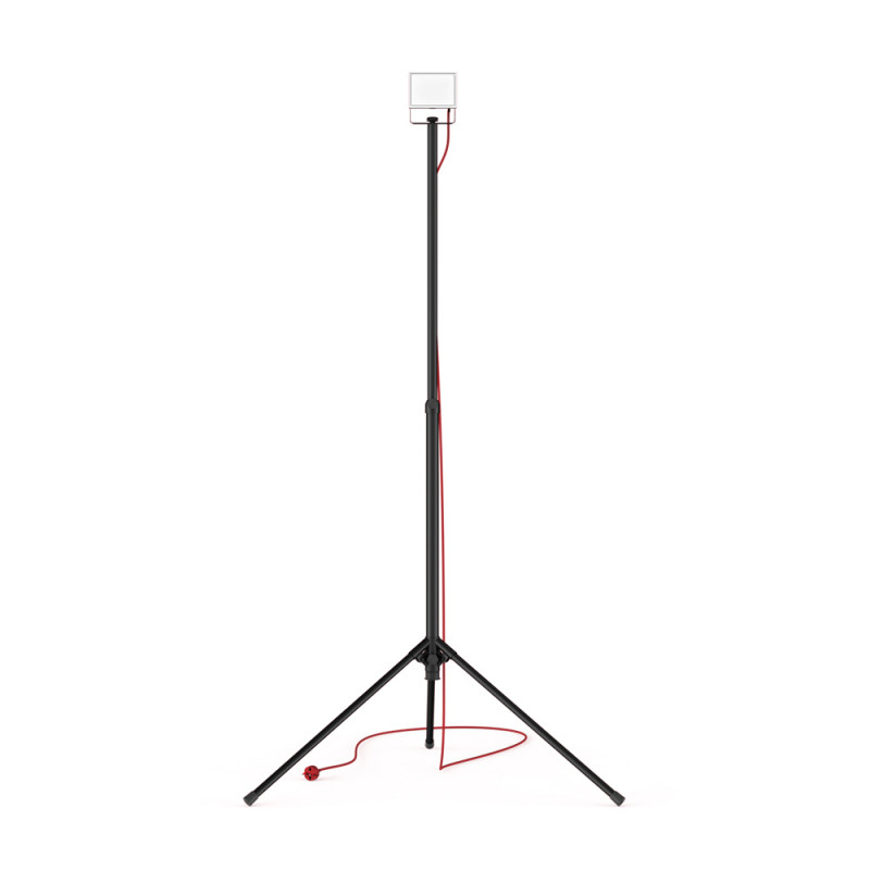 Projecteur de chantier secteur 230 V Trépied 1 tête 20W 1600 LM 6500 K Projection 40 M IP 44