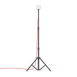 Projecteur de chantier secteur 230 V Trépied 1 tête 20W 1600 LM 6500 K Projection 40 M IP 44