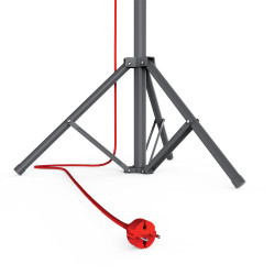 Projecteur de chantier secteur 230 V Trépied 1 tête 20W 1600 LM 6500 K Projection 40 M IP 44