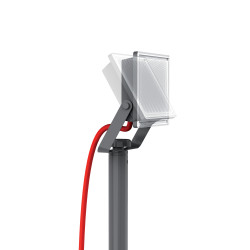 Projecteur de chantier secteur 230 V Trépied 1 tête 20W 1600 LM 6500 K Projection 40 M IP 44