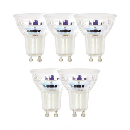 Lot x5 Ampoules LED spot, culot GU10, conso 4,8 W, eq. 50 W, blanc neutre