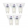 Lot x5 Ampoules LED spot, culot GU10, conso 4,8 W, eq. 50 W, blanc neutre