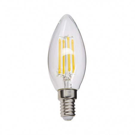 Ampoule à filament LED flamme, culot E14, 4W cons. (40W eq.), lumière blanc chaud