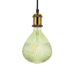 Ampoule LED déco Ballon Vert, culot E27, 4W cons., 340 lumens, lumière blanc chaud