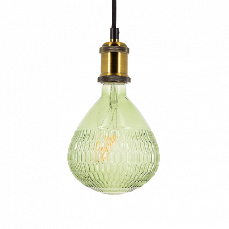 Ampoule LED déco Ballon Vert, culot E27, 4W cons., 340 lumens, lumière blanc chaud