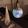 Ampoule LED déco 3D (G125), aspect Fireworks, culot E27, 3,8W cons.