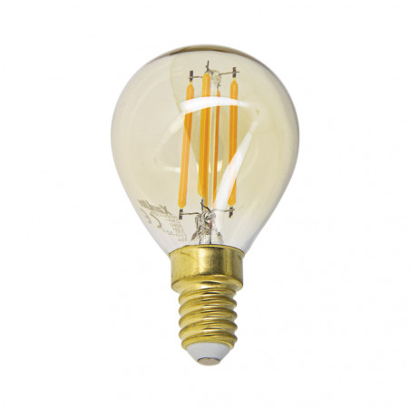 Ampoule LED (P45) / Vintage au verre ambré, culot E14, 3,8W cons. (30W eq.), 350 lumens, lumière blanc chaud