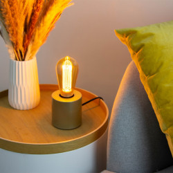 Ampoule LED déco Hologramme EDISON au verre ambré, culot E27, 4W cons., 200 lumens, lumière blanc chaud