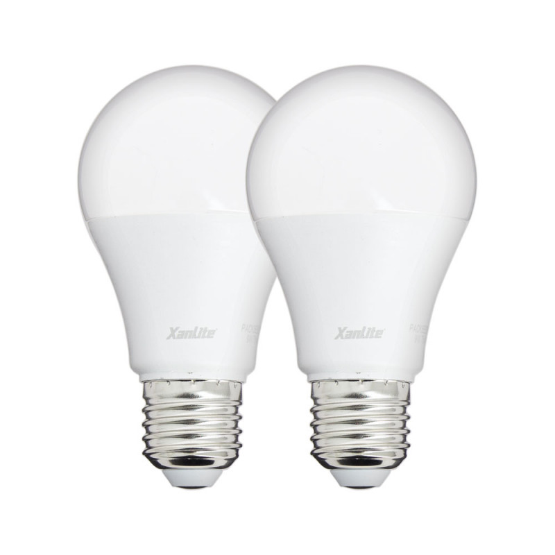 Lot de 2 ampoules LED A60 - culot E27 - classique