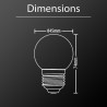 Lot de 2 ampoules Filament LED P45 Opaque, culot E27, 806 Lumens, conso. 9W (eq. 60W), 4000K, Blanc Neutre