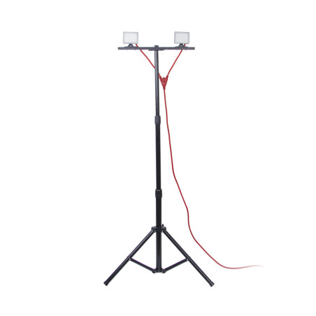 Projecteur de Chantier LED sur Pied, Filaire, x2 Projecteurs, 40 W, 2800 Lumens