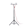 Projecteur de Chantier LED sur Pied, Filaire, x2 Projecteurs, 40 W, 2800 Lumens