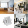 Spot GU10 50W 2700K Carré profond Blanc IP20