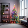 Sapin de Noël avec guirlande connectée 150cm, Effet naturel, Synchronisation sonore RVB